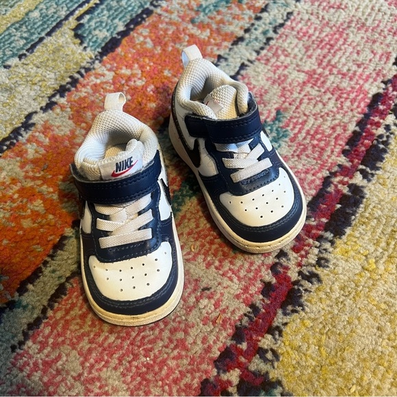 Nike Court Borough Low 2 Preschools Casual Shoes White/Black - Picture 2 of 6